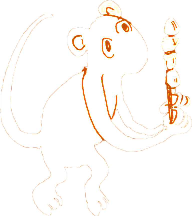 Illustration of a monkey.